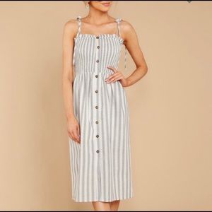 &merci striped midi dress